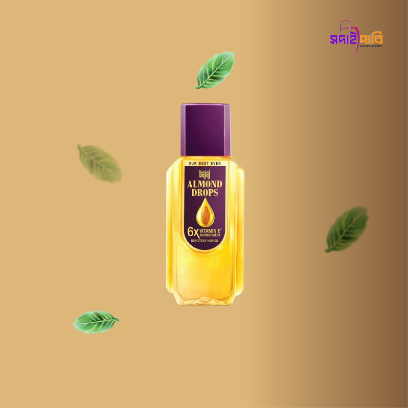 বাজাজ এলমন্ড ড্রপস হেয়ার অয়েল ৩০০মিলি (ইন্ডিয়ান)